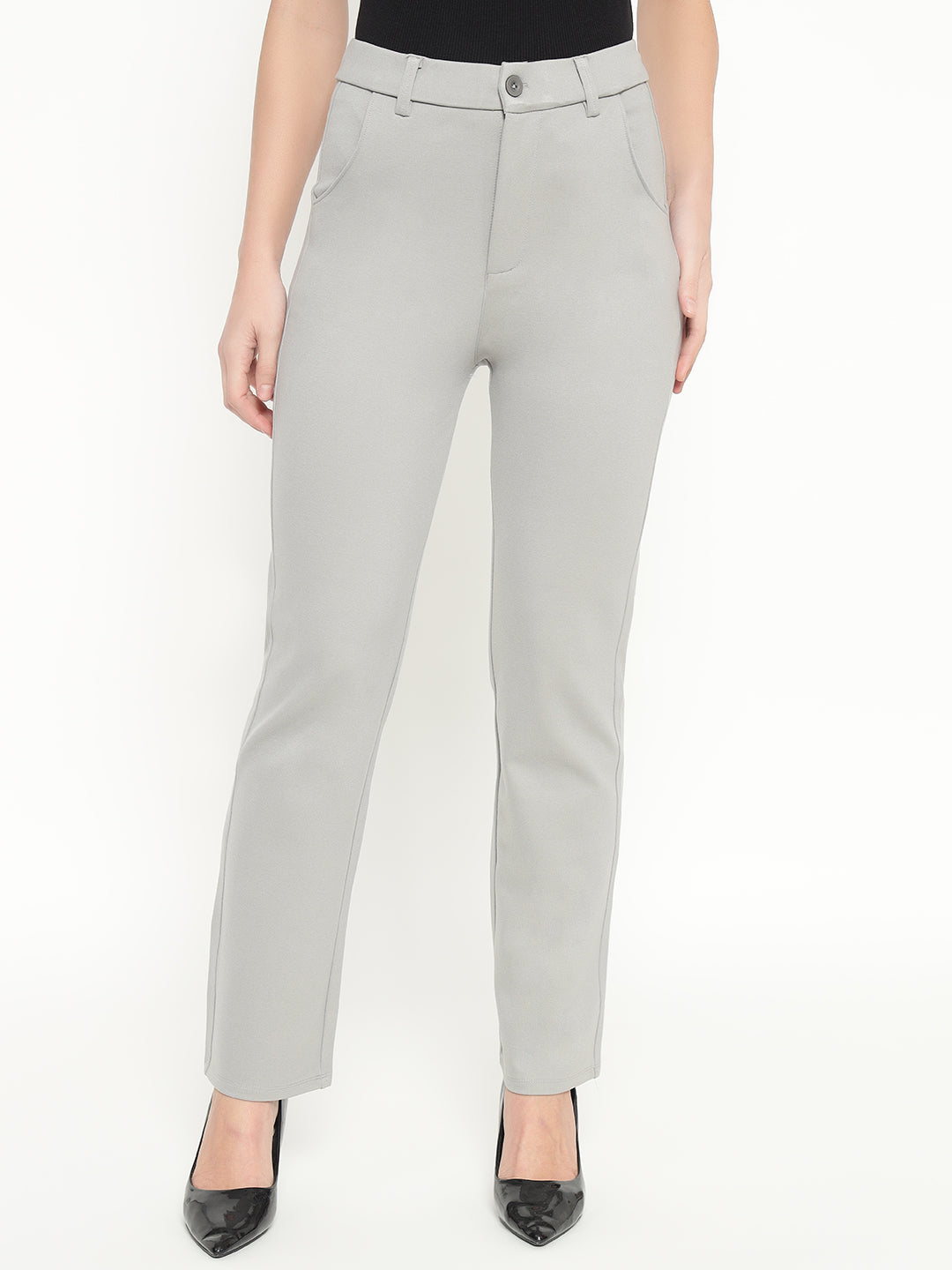 SMARTFLEX STRAIGHT FIT TROUSER - LITE GREY