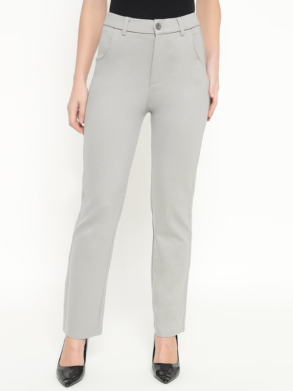 SMARTFLEX STRAIGHT FIT TROUSER - LITE GREY