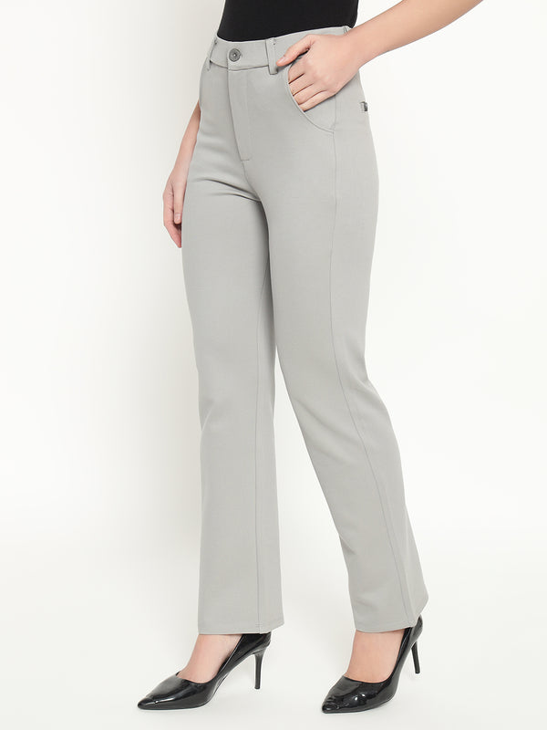 SMARTFLEX STRAIGHT FIT TROUSER - LITE GREY