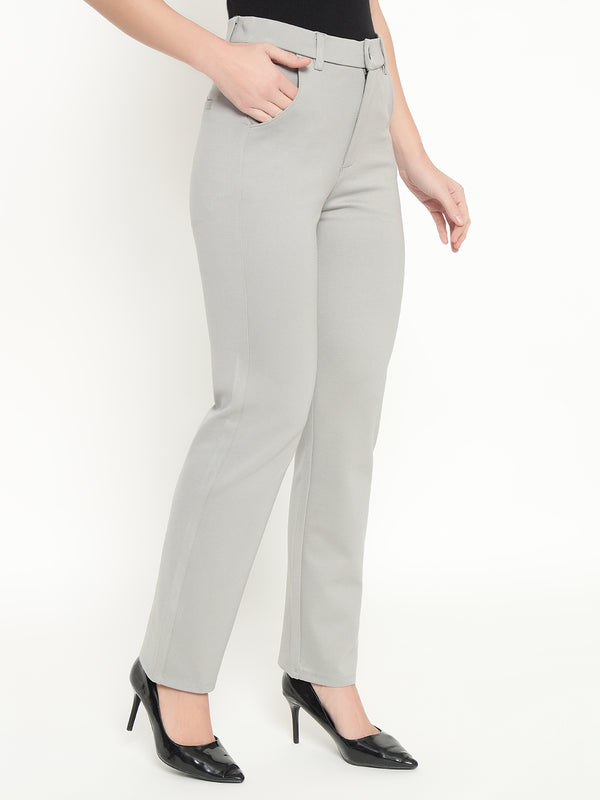SMARTFLEX STRAIGHT FIT TROUSER - LITE GREY