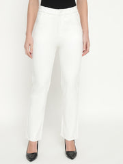 SMARTFLEX STRAIGHT FIT TROUSER - WHITE