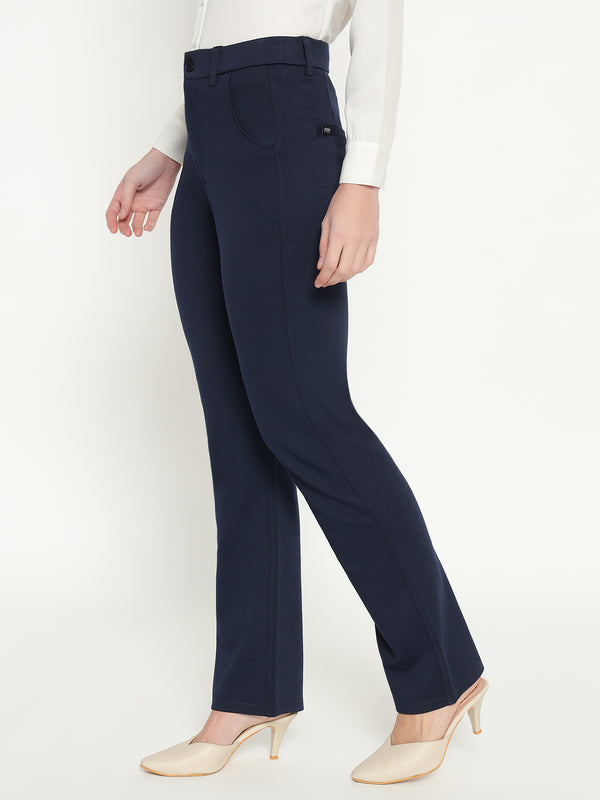 SMARTFLEX STRAIGHT FIT TROUSER - NAVY BLUE