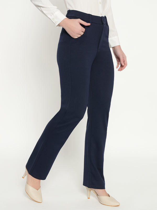 SMARTFLEX STRAIGHT FIT TROUSER - NAVY BLUE