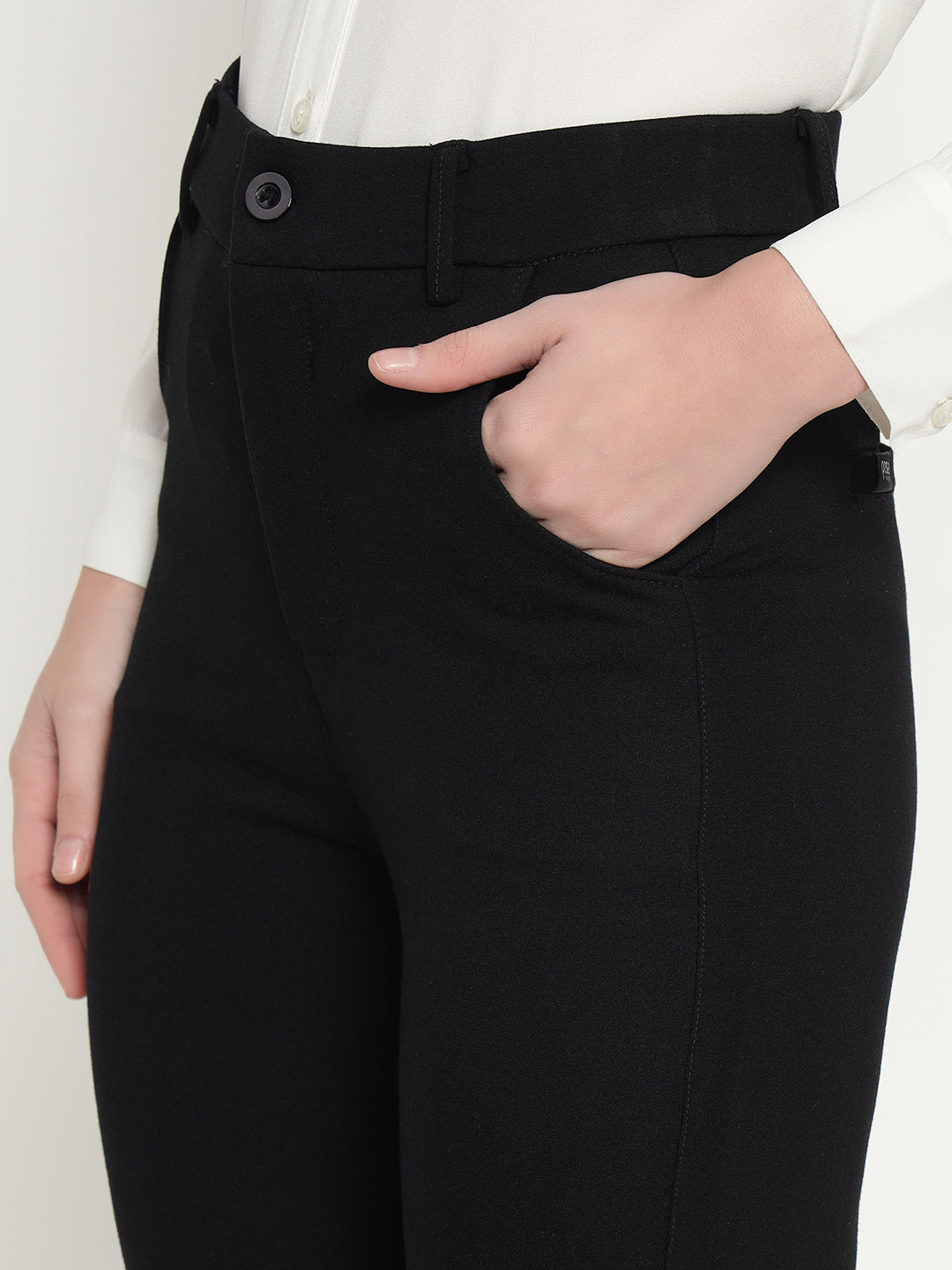 SMARTFLEX STRAIGHT FIT TROUSER - BLACK