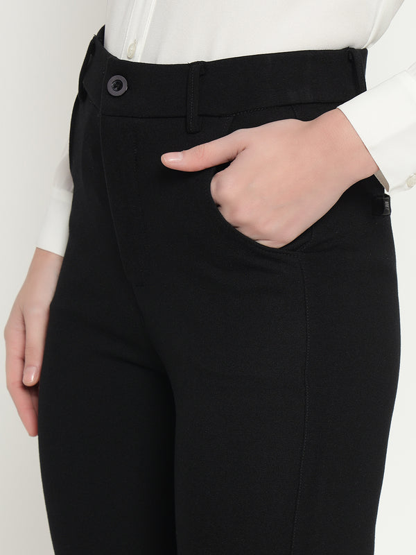 SMARTFLEX STRAIGHT FIT TROUSER - BLACK