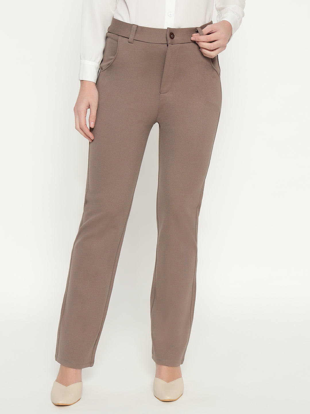 SMARTFLEX STRAIGHT FIT TROUSER - MOUSE