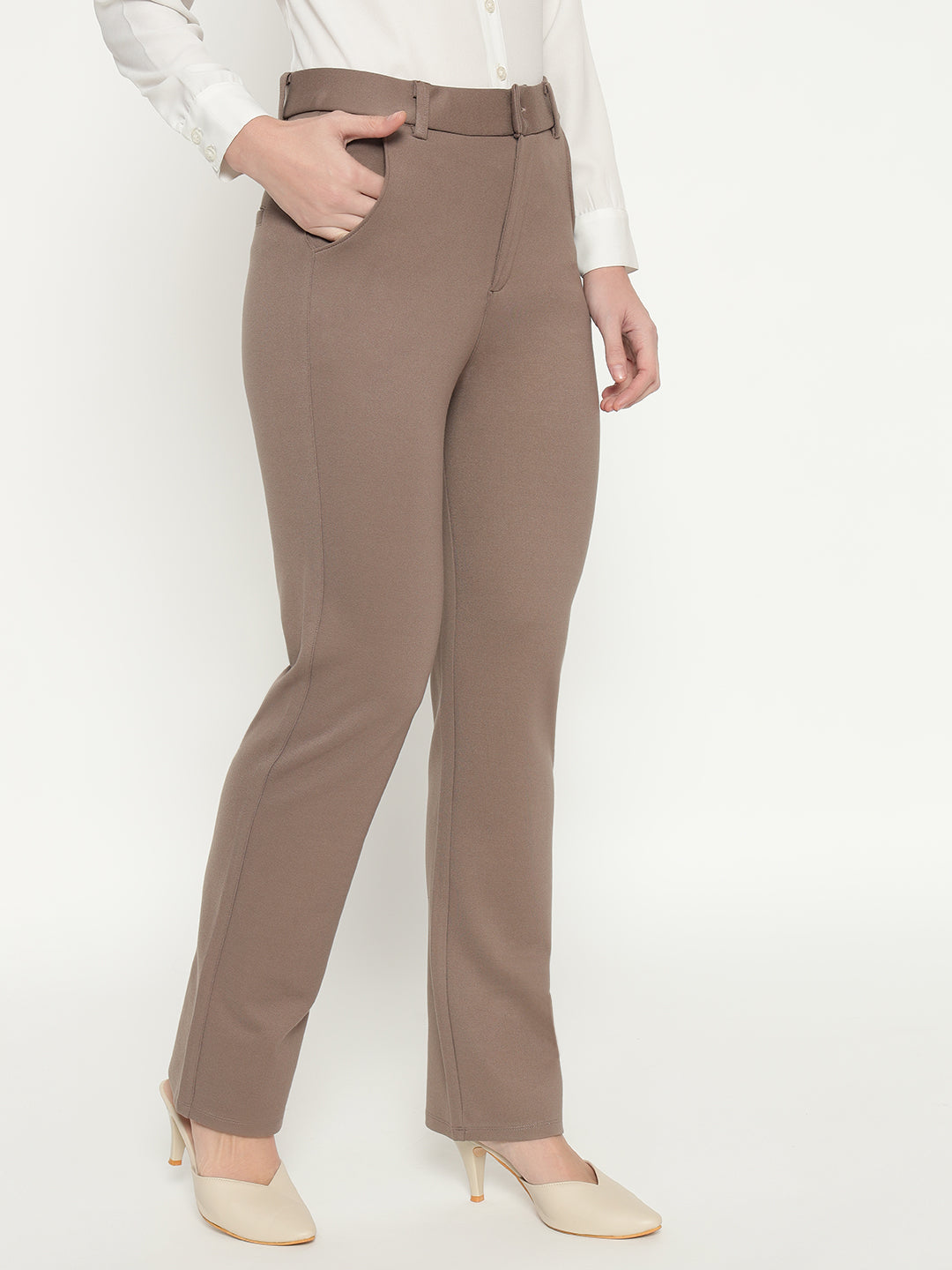 SMARTFLEX STRAIGHT FIT TROUSER - MOUSE