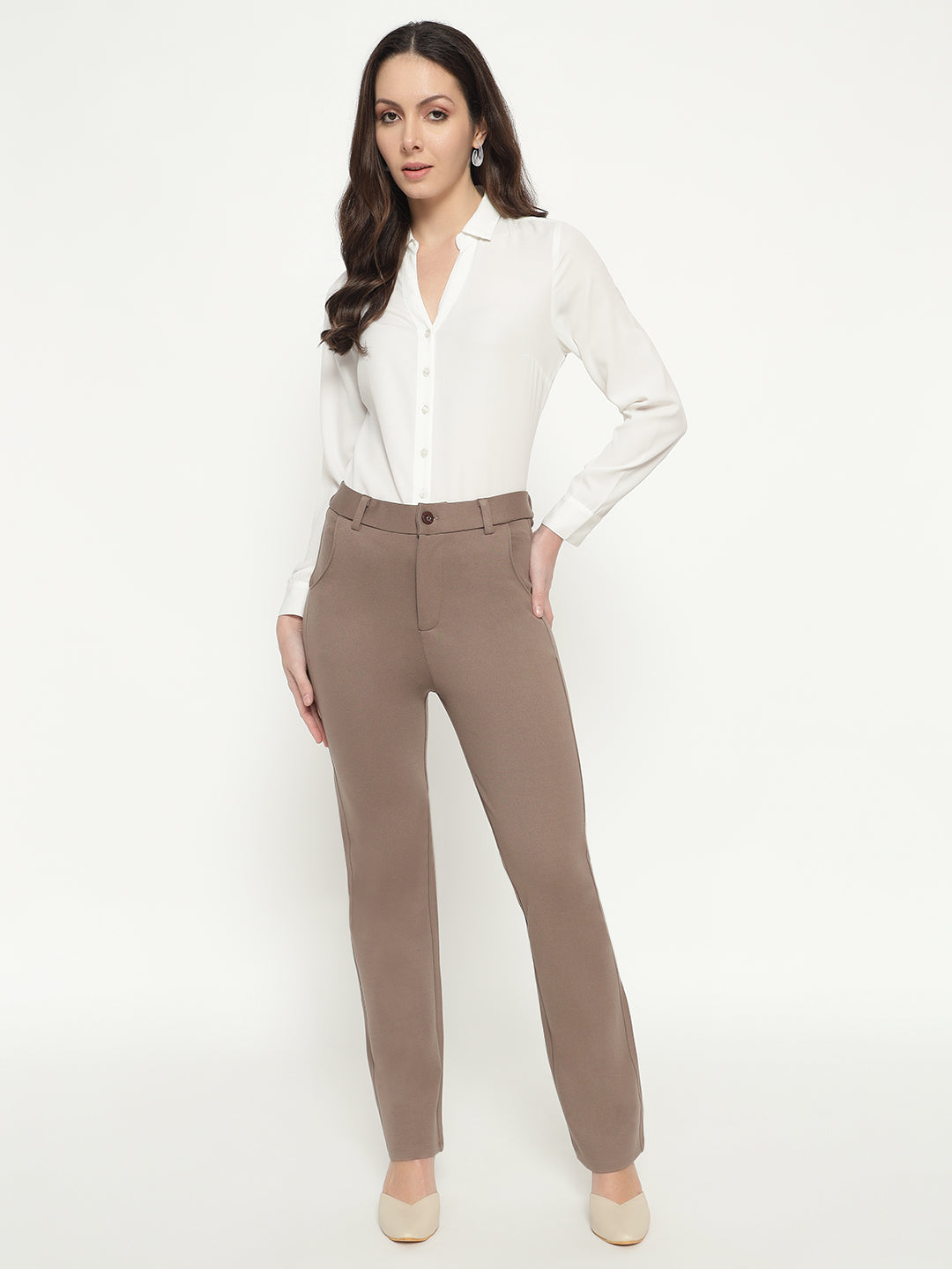 SMARTFLEX STRAIGHT FIT TROUSER - MOUSE