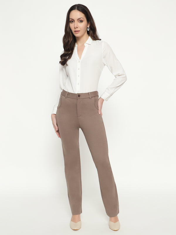 SMARTFLEX STRAIGHT FIT TROUSER - MOUSE