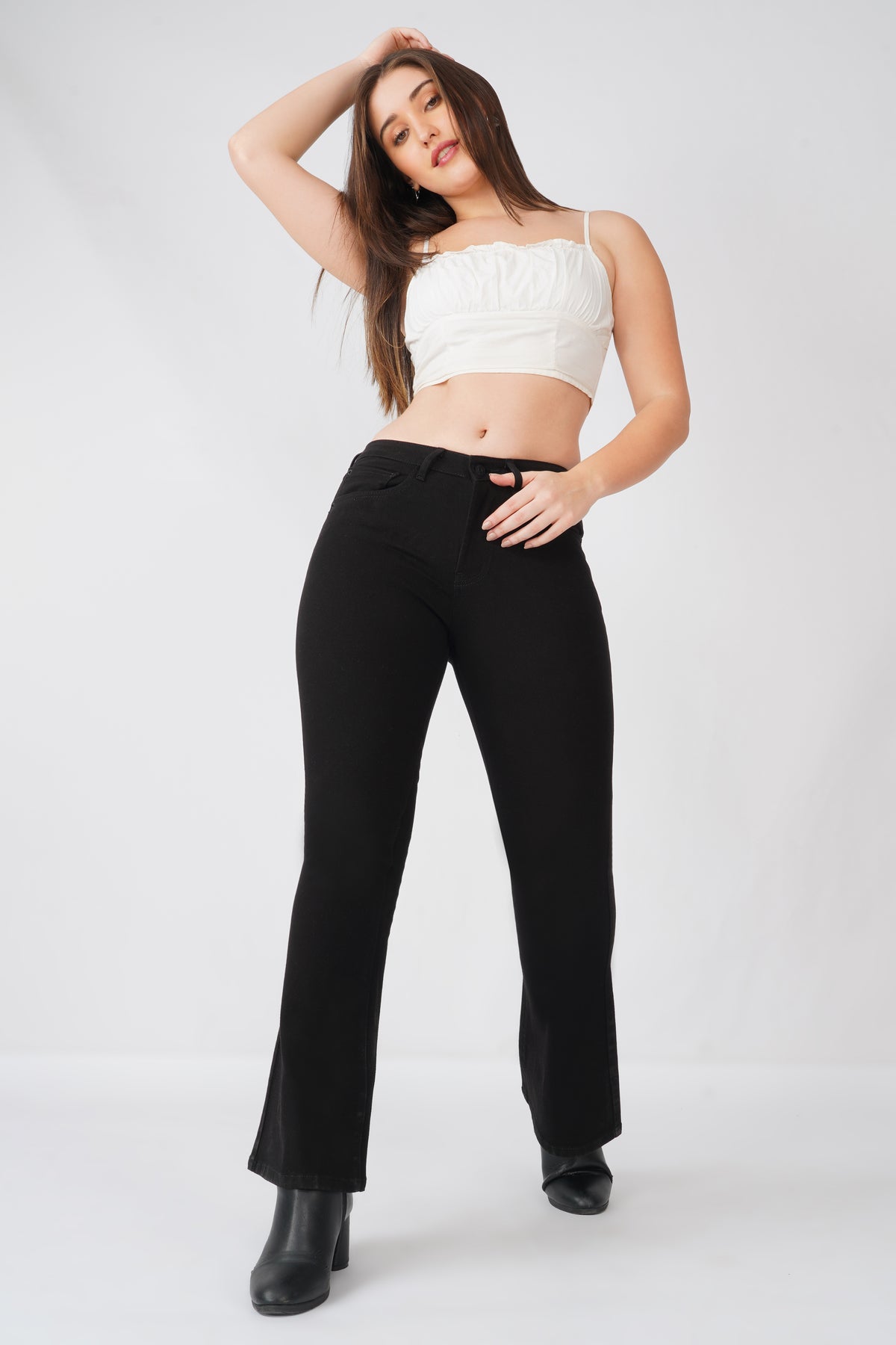 780 WIDE LEG FIT JEANS -BLACK