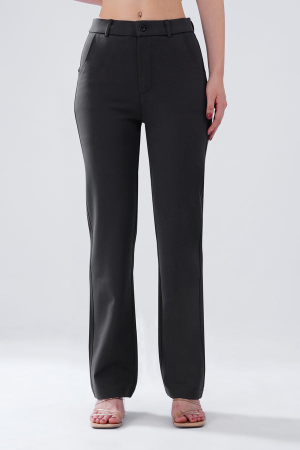 SMARTFLEX STRAIGHT FIT TROUSER - DARK GREY