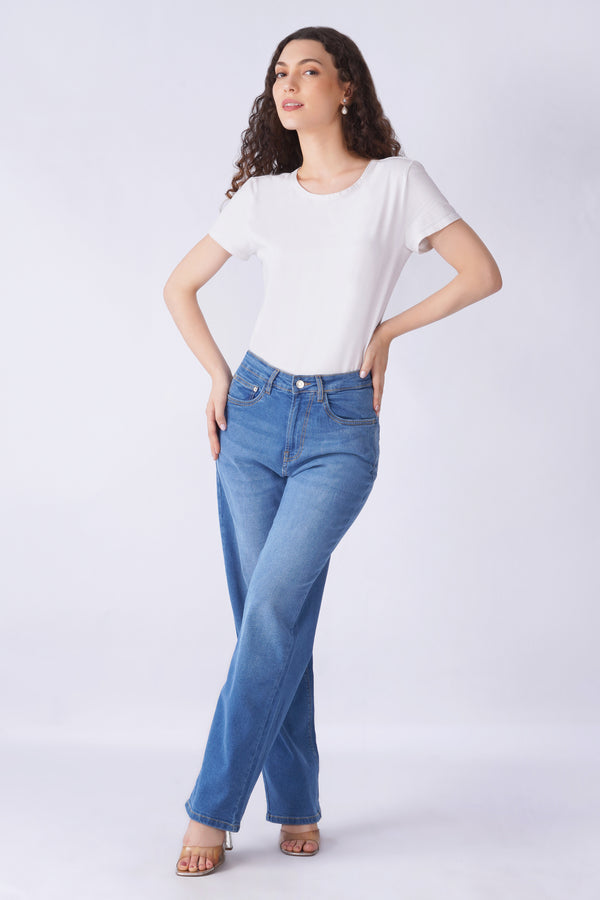 1165 STRAIGHT FIT JEANS -MID BLUE