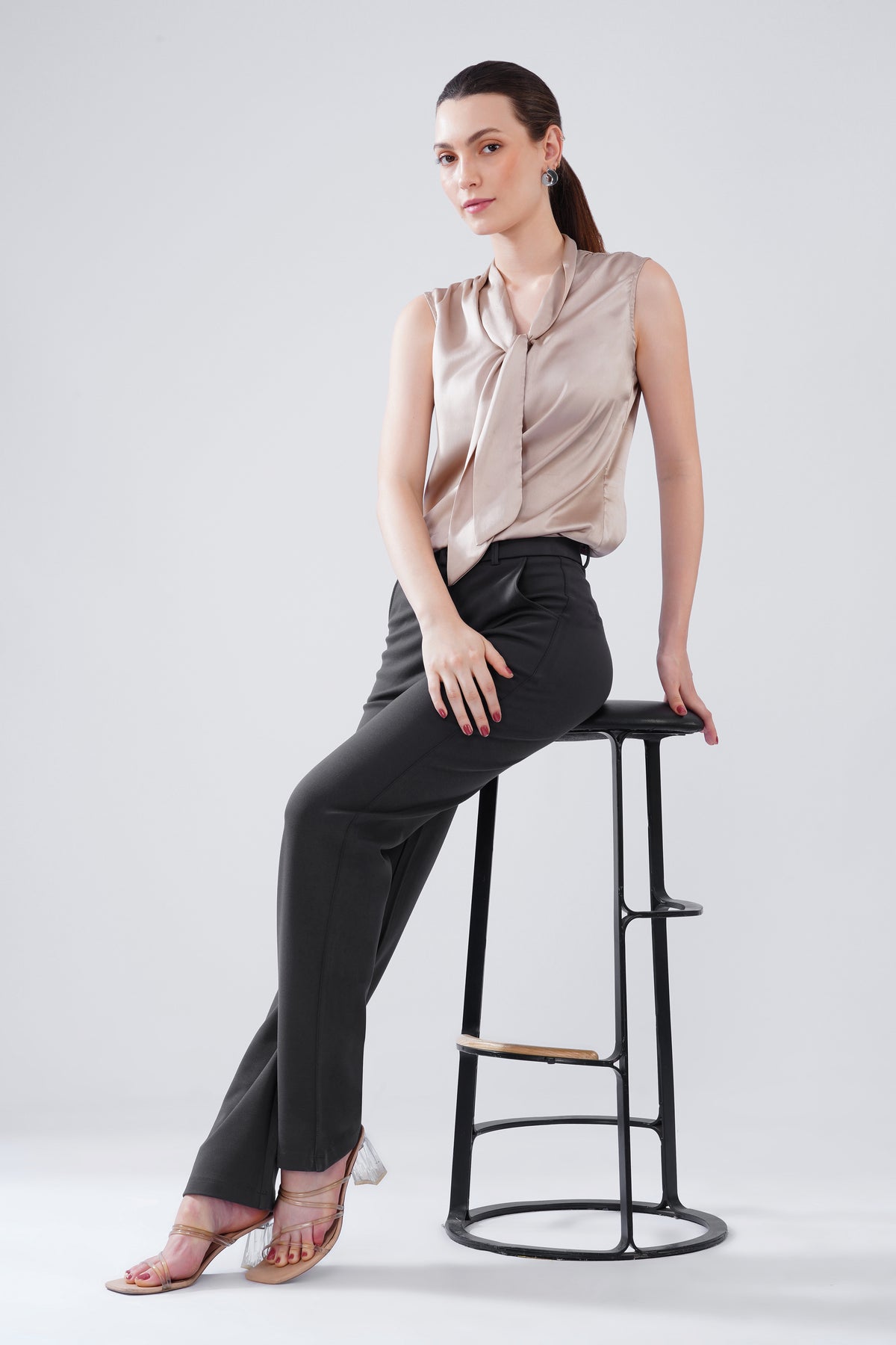 SMARTFLEX STRAIGHT FIT TROUSER - DARK GREY