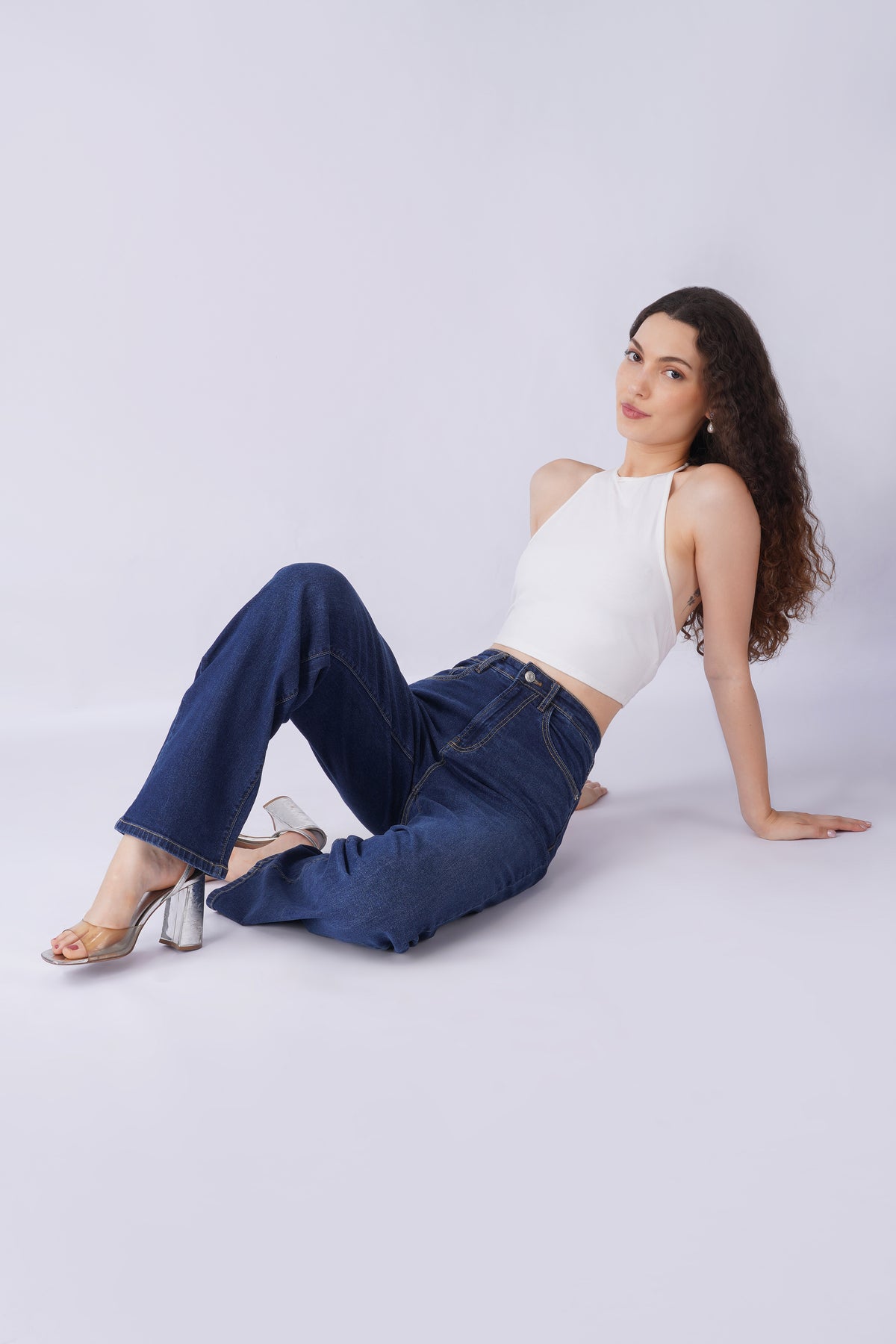 1165 WIDE LEG JEANS -DARK BLUE