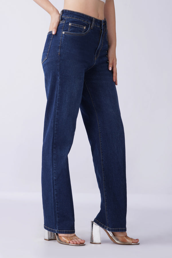 1165 WIDE LEG JEANS -DARK BLUE