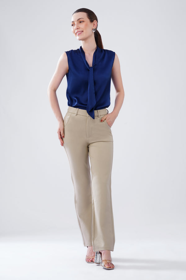 SMARTFLEX STRAIGHT FIT TROUSER - BEIGE