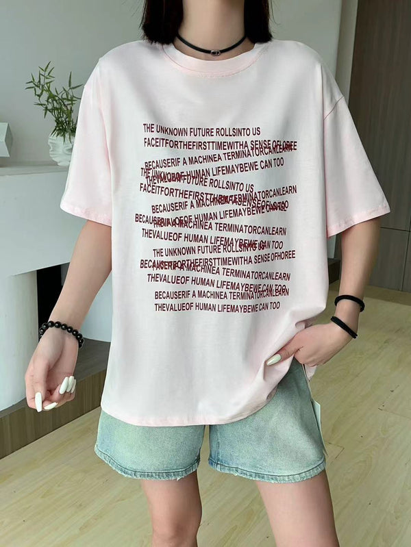 Cotton Text Tshirt