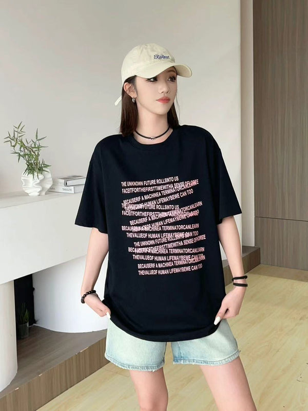Cotton Text Tshirt