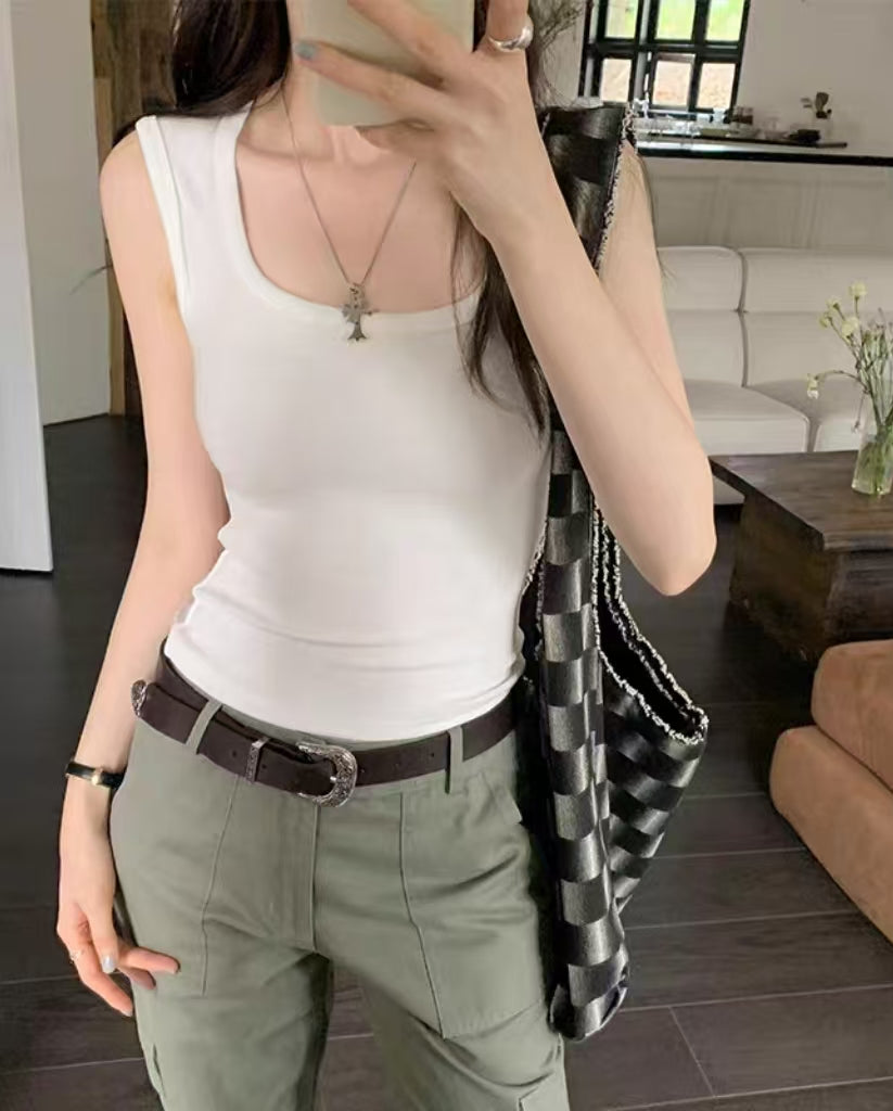 Rib Padded Tank Top